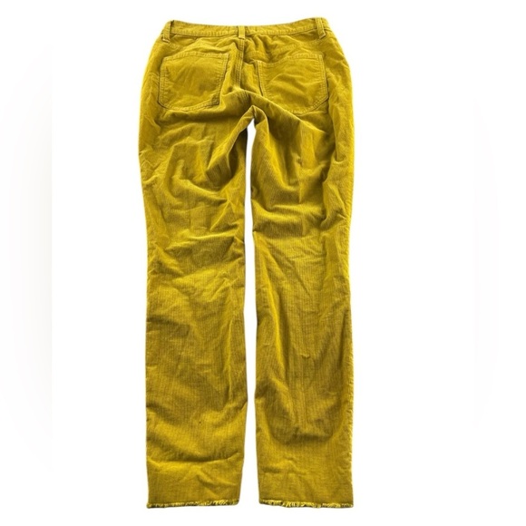 Free People Pants Women Yellow Marsh High Waist Raw Hem Corduroy Size 28 - Picture 3 of 8